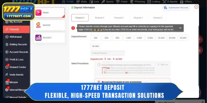 1777Bet Deposit - Flexible, High-Speed Transaction Solutions