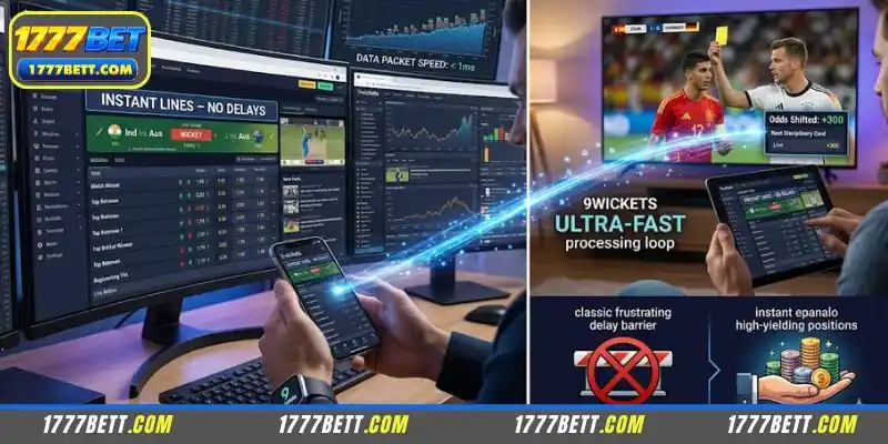 9wickets Sports 1777Bet updates the market in real time