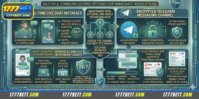 Contact Channels for 1777Bet Customer Service Department