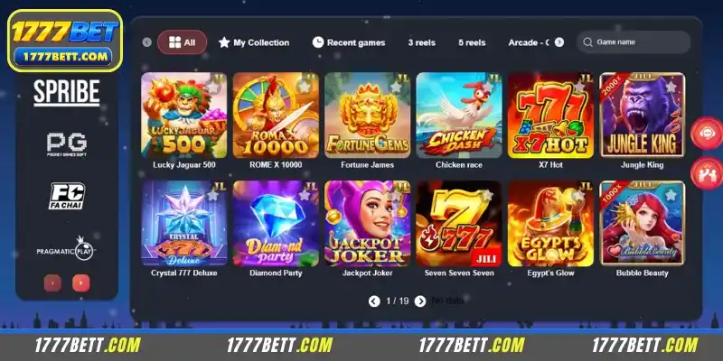 Featured games at JILI Slots at 1777Bet
