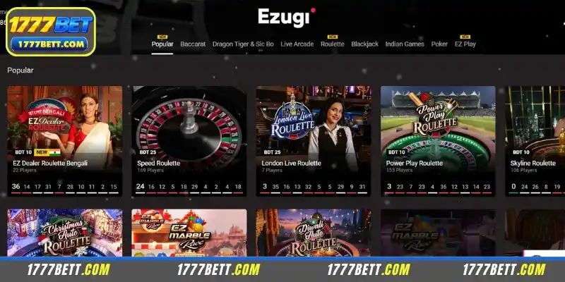 Overview of Ezugi Casino
