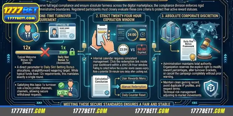 Rules for Daily Slot Betting Bonus 1777Bet