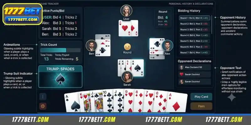 The Callbreak interface is visually appealing and easy to use